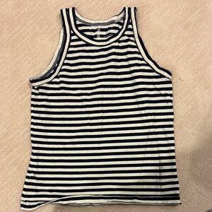 Everlane Navy and White Striped Tank